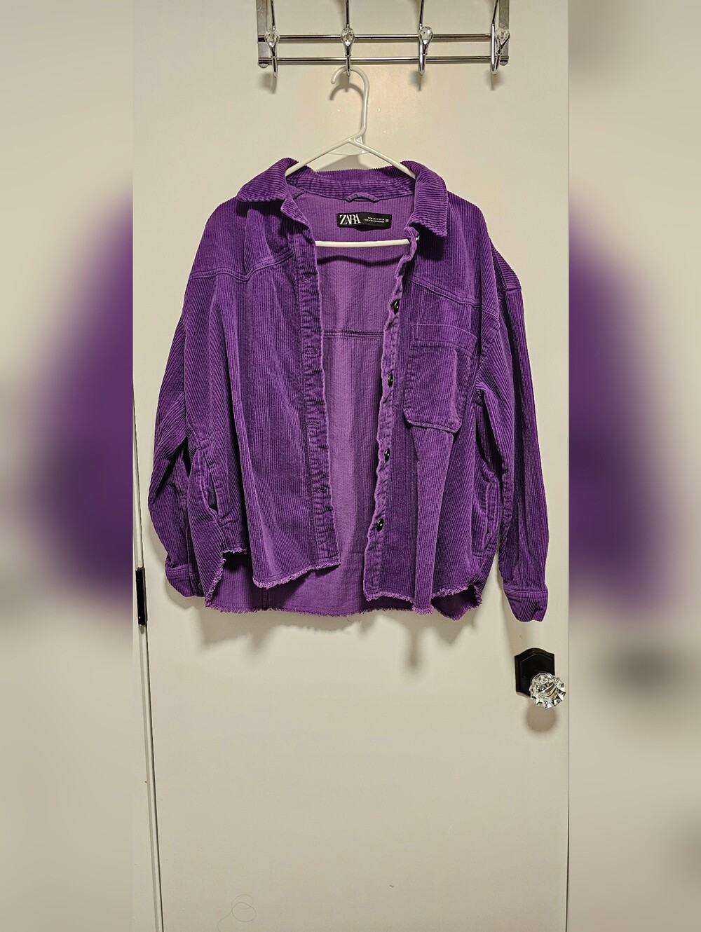 ZARA Purple Corduroy Shacket Jacket